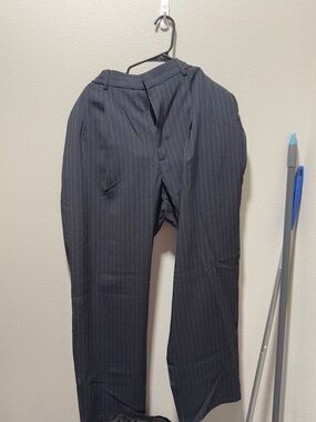 GU Pinstripe Dress Pants (Navy) - XL